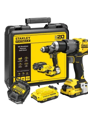 Vrtačka s příklepem AKU Stanley FatMax SFMCD726D2K 18 V Sezónní Sleva