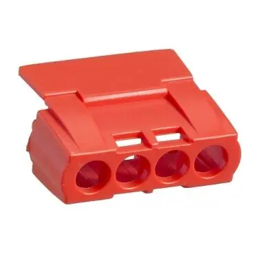 Ověřený SCHNEIDER 13588 Kryt 4 otvory červená