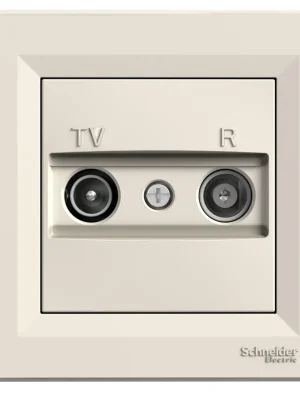 SCHNEIDER Zásuvka Asfora TV-R průb.krémová 4dB Cenová Bomba