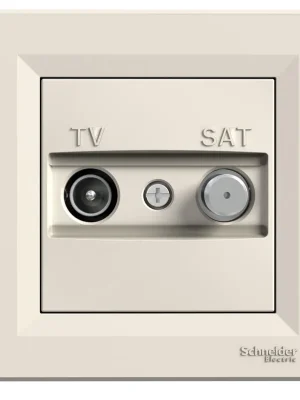 SCHNEIDER Zásuvka Asfora TV-SAT koncová krémová Levný