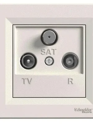 Horká Nabídka SCHNEIDER Zásuvka Asfora TV-R-SAT průb.krémová 4dB