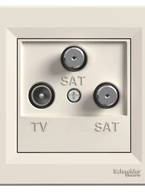 SCHNEIDER Zásuvka Asfora TV-SAT-SAT konc. krémová Autentický