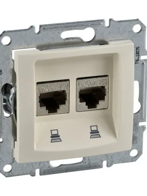 SCHNEIDER SDN4800147 Zásuvka datová 2xRJ45 kat.6 U Autentický