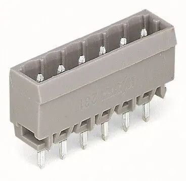 WAGO Konektor 231-136/001-000 s pájecími piny THT Pájecí kontakt 1,0 × 1,0 mm Rovné provedení, šedá Sezónní Sleva