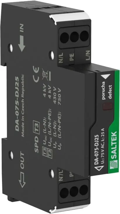 SALTEK Ochrana DA-075-DJ25 přepěťová s napětím do 75 V AC, 25 A Horká Nabídka