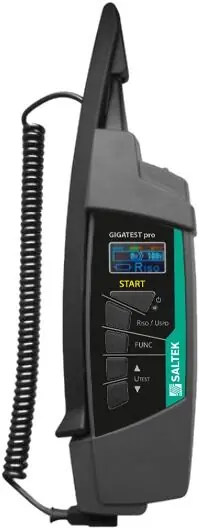 Akční Cena SALTEK Měřič izolačního odporu GIGATEST-pro 40 V ÷ 1 050 V 4 ks AAA (LR03) alkalická baterie 1,5 V nebo NiMH akumulátor 1,2 V