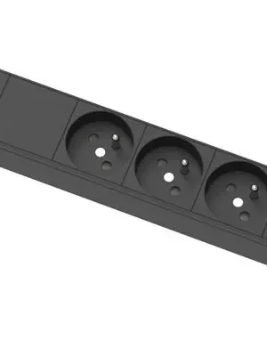 SALTEK Zásuvka RACK-PROTECTOR-F6-1U vícenásobná s integrovanou přepěťovou ochranou a odrušovacím vf filtrem 6 zásuvek Zlevněný