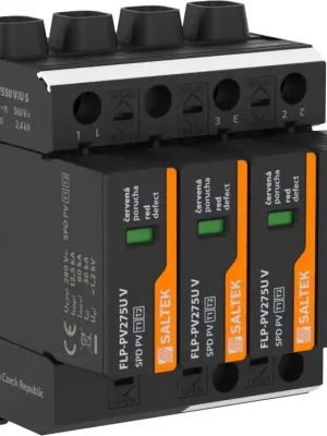 Dokud Zásoby Vydrží SALTEK Ochrana FLP-PV550 V/U S přepětí bleskových proudů a přepěti pro FVE systémy do 560V DC 25kA