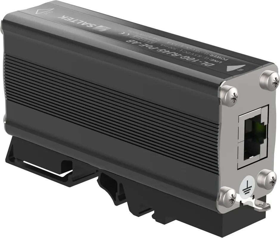 SALTEK Ochrana DL-10G-RJ45-PoE-AB přepěťová pro Ethernet 10 Gbit/s (Cat.6A) s PoE režimu A, B, 2 kA (10/350 µs) Jen Po Omezenou Doba