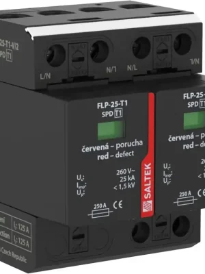 SALTEK Ochrana FLP-25-T1-V/2 přepětí kombinovaná vhodné pro 1-fázový systém TN-S, 50 kA (10/350) Finální Výprodej