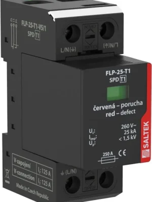 SALTEK Ochrana FLP-25-T1-VS/1 přepětí vhodná pro systémy TN a TT, 25 kA (10/350), dálková signalizace poruchy Vysoce Kvalitní