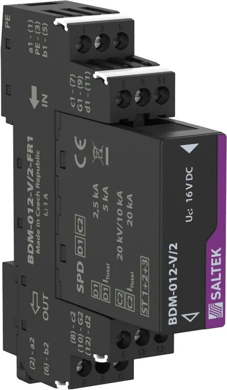 Nejlepší Volba SALTEK Modul BDM-012-V/2-FR1 s přepěťovou ochranou 12V DC, max. 1A výměnný