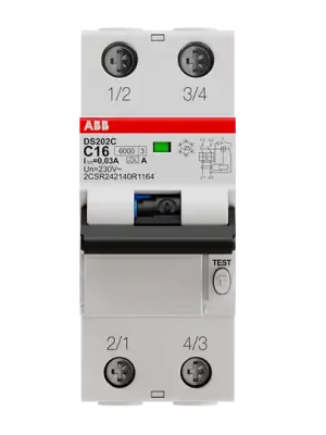 ABB Chránič s jističem DS202CDS202C C16 A30 2CSR252140R1164 Ihned K Objednání