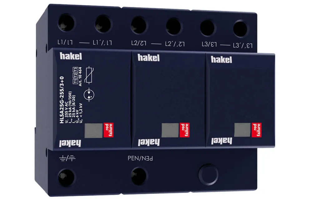 HAKEL Svodič I+II HLSA25G-255/3+0 bleskových proudů a přepětí Top Prodej