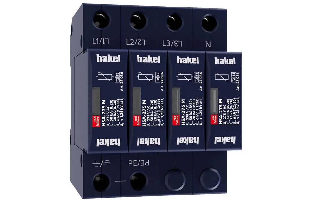 Akce HAKEL Svodič II+III HSA-275/4+0 M přepětí, varistorový