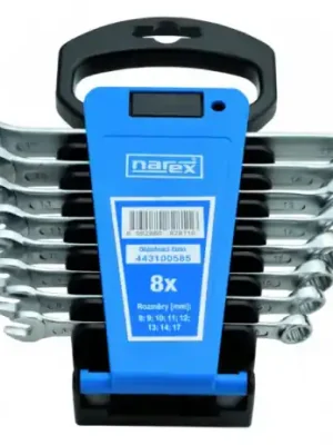 Sada očkoplochých klíčů DIN 3113 12 ks (8-22 mm) v plastovém držáku, NAREX 230406.612 Zlevněný